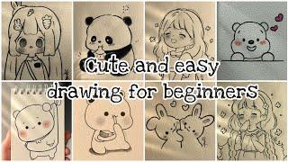 Cute drawing ideas for beginners| cute doodle Idea | Easy drawing | Cute and aesthetic Idea 