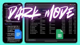 Enable Dark Mode on Mobile & Tablet for Google Docs & Sheets