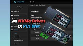 4 NVMe Drives on a Single PCI Card ($25) - My New TrueNAS Cache Solution