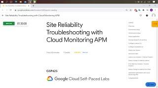 Qwiklabs - Site Reliability Troubleshooting with Cloud Monitoring APM