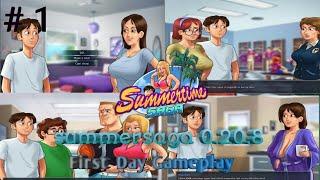 Summertime saga 2020 full gameplay || First  Day Gameplay  || 