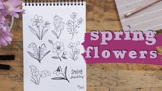 8 Essential Spring Flower Doodles | Beginners Guide