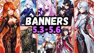 NEW UPDATE! 5.3-5.6 CHARACTER BANNER! LANTERN RITE &  NEW SKINS, MAUVIKA & RERUNS- Genshin Impact