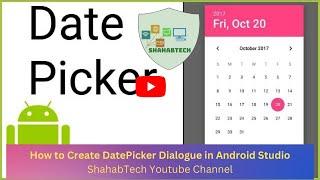 DatePickerDialog   Android Studio Tutorial | Urdu | Hindi | English