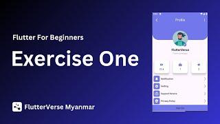 Exercise One ( Profile UI ) [ Flutter Course for beginners to advanced ]