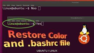 How to bring back original .bashrc file in Linux