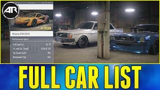 Need For Speed : FULL CAR LIST & PRICES!!! (Best Cars To Buy In NFS 2015)