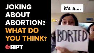 A disturbing video posted on Tik-Tok about abortion...