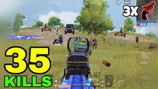 35 KILLS - BEST RUSH GAMEPLAY in SEASON 17 | 3x Flare Guns | PUBG Mobile