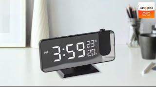 Electronic LED Projector Alarm Clock with 15 FM radio stations - Banggood New Tech