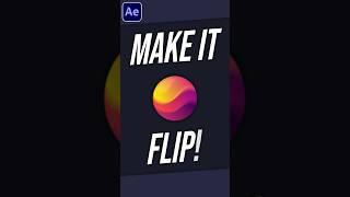 Animation Tip - Create 3D Flip Animations in After Effects #tutorial