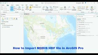 How to Import MODIS HDF file in ArcGIS Pro