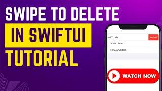 Swipe Actions for List in SwiftUI Tutorial