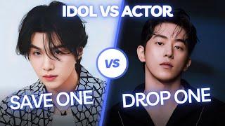 SAVE ONE DROP ONE - IDOL VS ACTOR VER. (SUPER HARD) | [KPOP GAME]