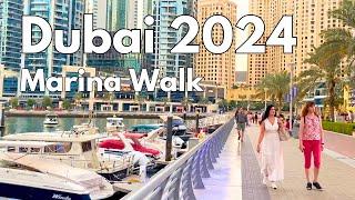 Wonderful Dubai Marina  ( 4K ) Walking Tour