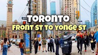 Toronto Walking Tour, Front Street To Yonge Street, Toronto Canada, 4k