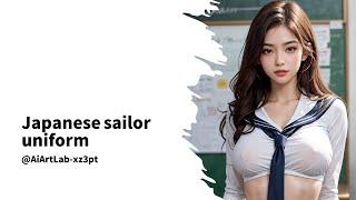 【AI & Art Reina 麗奈】Japanese sailor uniform（セーラー服）