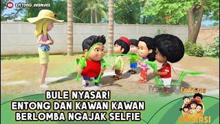 BULE NYASAR! ENTONG DAN KAWAN KAWAN BERLOMBA NGAJAK SELFIE - ENTONG ANIMASI