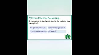 Financial Accounting MCQ | MCQ on Depreciation | #youtubeshorts #shortvideo #education #success