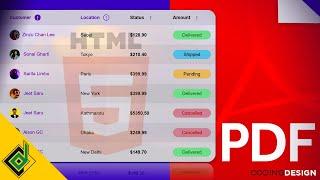 HTML to PDF - Convert & Export HTML Table to PDF Using JavaScript