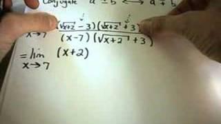 Calculating a Limit by Multiplying by a Conjugate