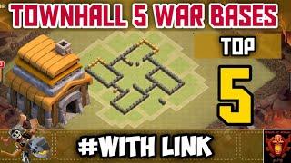 TOP 5 BEST WAR BASES TOWNHALL 5 , Clash of Clans Tamil #SHAN