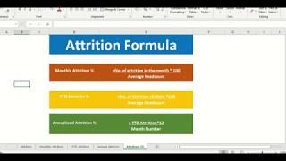 Attrition Formula | Monthly Attrition | YTD Attrition | Annualized Attrition | Turnover