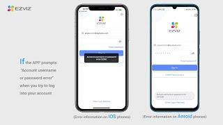 What should I do if I am unable to log in on EZVIZ APP