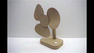 How to make a fan out of cardboard Electric Table Fan of cardboard