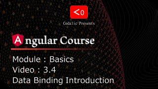 Angular Course | Video 3.4 | Data Binding Introduction