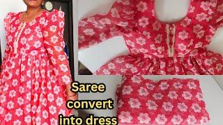 saree convert into fancy dress