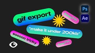 Tips & Tricks on Exporting GIF (How to minimise file size, while keeping the quality)