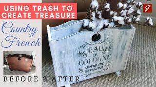 Using Trash to Create Treasure - Upcycle into Country French Floral Stand