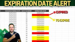 Threshold Alert in Excel to Highlight Expiration Dates | Conditional Formatting | Today Formula