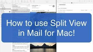 My new favorite way to use the Mac Mail App! In Full Screen with Split View