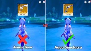 Aqua vs Amos !! Best Weapon for C0 GANYU?? [ GENSHIN IMPACT ]