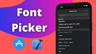 Swift: Font Picker Tutorial (2021, Xcode 12, Swift 5) - iOS Development for Beginners