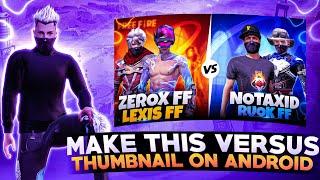 HOW TO MAKE A FREE FIRE VERSUS THUMBNAIL || FREE FIRE ||KARTIK GFX️