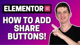 How To Add Share Social Icons Buttons In Elementor