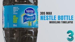 3ds Max Modeling Timelapse - High-res Nestle Water Bottle