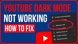 FIX YOUTUBE DARK MODE NOT WORKING PC (2023) | How to Fix Youtube Dark Theme Not Working