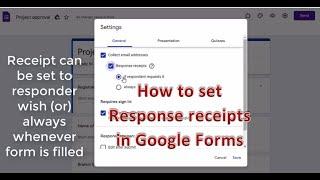 Google Form Response Receipt || Response receipts in Google Forms