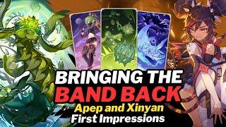 BRINGING THE BAND BACK XINYAN AND APEP FIRST IMPRESSIONS || Genshin Impact TCG