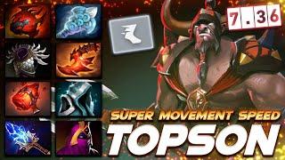 7.36 TOPSON CENTAUR WARRUNNER - SUPER SPEED - Dota 2 Pro Gameplay [Watch & Learn]