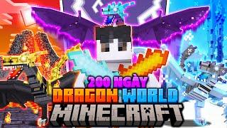 Tôi Sinh Tồn 200 Ngày Trong THẾ GIỚI RỒNG MINECRAFT Siêu Khó!!