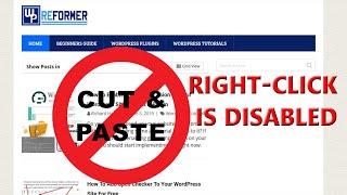 How To Disable Right Click And Copy Paste Functions On Your Website Without Using Plugin