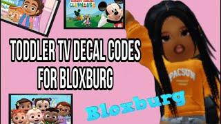 Toddler Tv Decal Codes  for Roblox Welcome to Bloxburg️⭐️!! #bloxburg #gaming #decalcodes #roblox