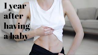 My TONED ABS Home Workout | 1 year after giving birth (postpartum)