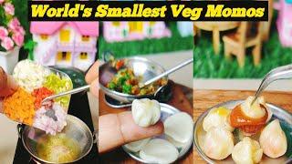 World's Smallest Veg Momos Full Video || Mini Momos Recipe || Mini Food Mahal #minifoodmahal #momos