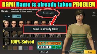 Name Is Already Taken Problem In Battlegrounds Mobile IndiaBattleground Mobile India Login Problem